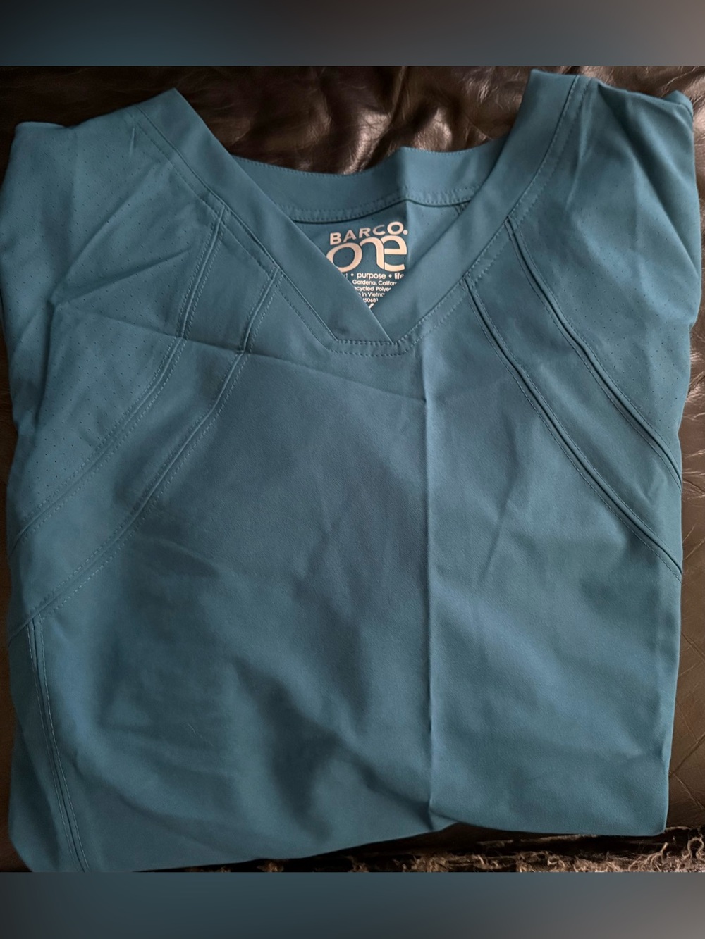 Barco One Teal V-Neck Women's 2 pocket scrub Top